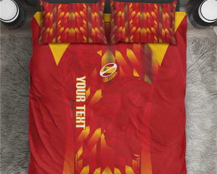 Custom Spain Rugby 2026 Bedding Set Vamos Los Leones Red Version