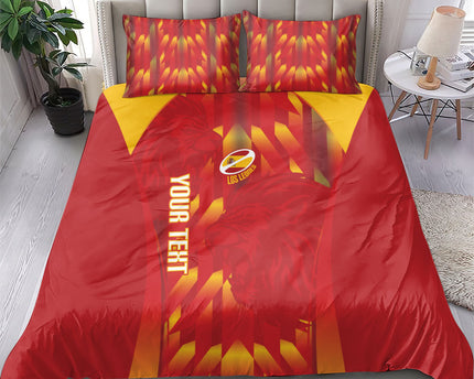 Custom Spain Rugby 2026 Bedding Set Vamos Los Leones Red Version