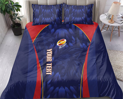Custom Spain Rugby 2026 Bedding Set Vamos Los Leones Blue Version