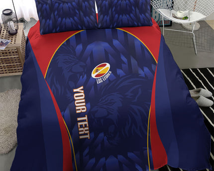 Custom Spain Rugby 2026 Bedding Set Vamos Los Leones Blue Version
