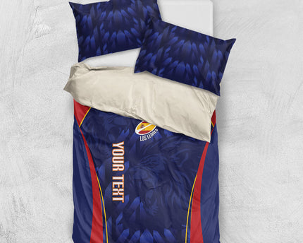 Custom Spain Rugby 2026 Bedding Set Vamos Los Leones Blue Version
