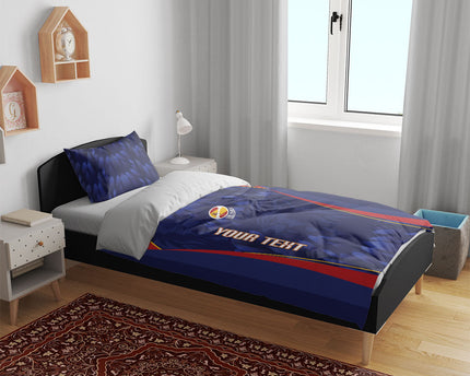 Custom Spain Rugby 2026 Bedding Set Vamos Los Leones Blue Version