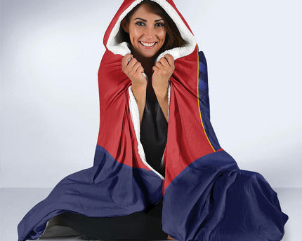 Custom Spain Rugby 2026 Hooded Blanket Vamos Los Leones Blue Version
