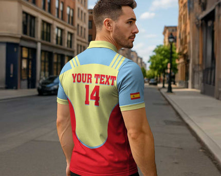 Spain 2026 Football Custom Zipper Polo Shirt Espana La Roja Sporty Style