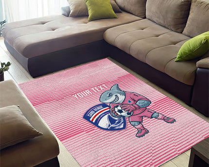 Cabo Verde Football 2026 Custom Area Rug Tubaroes Azuis Goalkeeper Pink Jersey