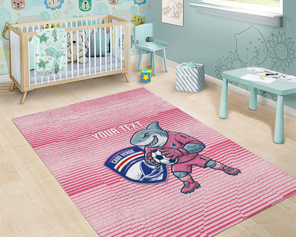 Cabo Verde Football 2026 Custom Area Rug Tubaroes Azuis Goalkeeper Pink Jersey