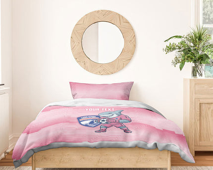 Cabo Verde Football 2026 Custom Bedding Set Tubaroes Azuis Goalkeeper Pink Jersey
