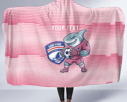 Cabo Verde Football 2026 Custom Hooded Blanket Tubaroes Azuis Goalkeeper Pink Jersey