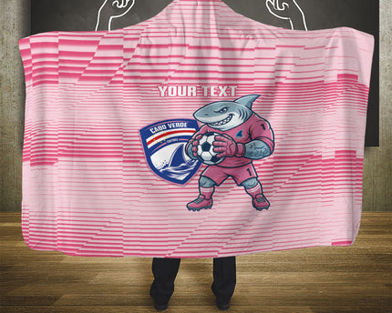 Cabo Verde Football 2026 Custom Hooded Blanket Tubaroes Azuis Goalkeeper Pink Jersey