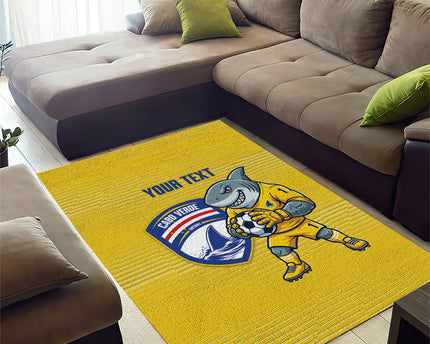 Cabo Verde Football 2026 Custom Area Rug Tubaroes Azuis Goalkeeper Yellow Jersey
