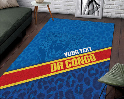 DR Congo Basketball Custom Area Rug 2026 Go Leopards