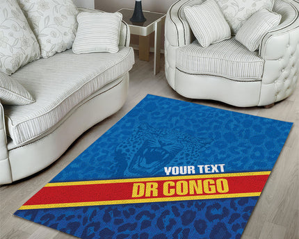 DR Congo Basketball Custom Area Rug 2026 Go Leopards