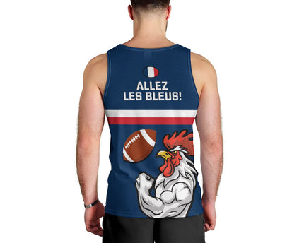 France Rugby Men Tank Top World Cup Allez Les Bleus 2023 Mascot