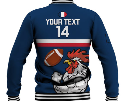 Custom France Rugby Baseball Jacket World Cup Allez Les Bleus 2023 Mascot