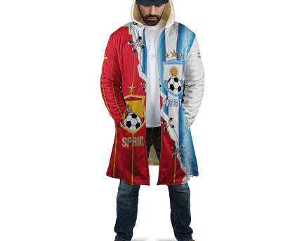 Custom Argentina Spain Football 2026 Cloak La Albiceleste La Roja Together
