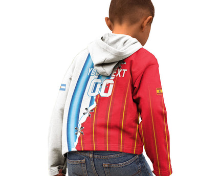 Custom Argentina Spain Football 2026 Kid Hoodie La Albiceleste La Roja Together