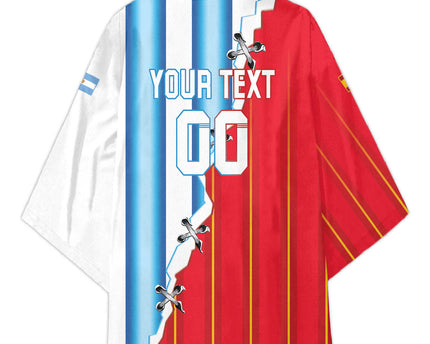 Custom Argentina Spain Football 2026 Kimono La Albiceleste La Roja Together
