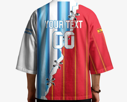 Custom Argentina Spain Football 2026 Kimono La Albiceleste La Roja Together