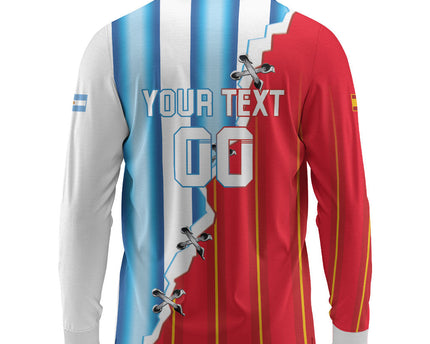 Custom Argentina Spain Football 2026 Long Sleeve Polo Shirt La Albiceleste La Roja Together