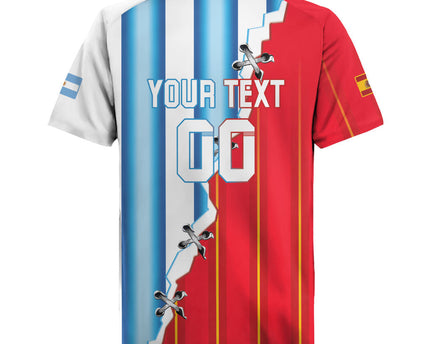 Custom Argentina Spain Football 2026 Rugby Jersey La Albiceleste La Roja Together