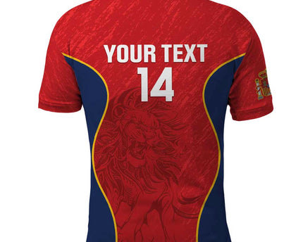 Custom Spain Rugby Polo Shirt Go Champions Lions