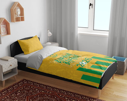 South Africa Soccer 2026 Bedding Set Bafana Bafana Kaofela Protea Yellow