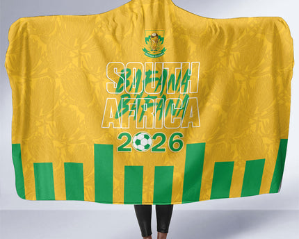 South Africa Soccer 2026 Hooded Blanket Bafana Bafana Kaofela Protea Yellow