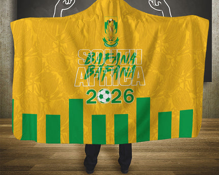 South Africa Soccer 2026 Hooded Blanket Bafana Bafana Kaofela Protea Yellow