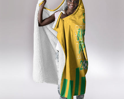 South Africa Soccer 2026 Hooded Blanket Bafana Bafana Kaofela Protea Yellow