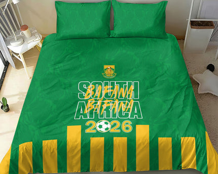 South Africa Soccer 2026 Bedding Set Bafana Bafana Kaofela Protea Green