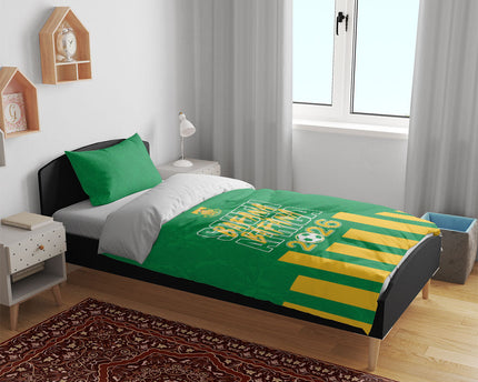 South Africa Soccer 2026 Bedding Set Bafana Bafana Kaofela Protea Green