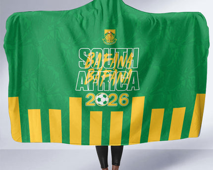 South Africa Soccer 2026 Hooded Blanket Bafana Bafana Kaofela Protea Green