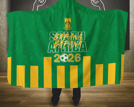 South Africa Soccer 2026 Hooded Blanket Bafana Bafana Kaofela Protea Green