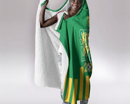 South Africa Soccer 2026 Hooded Blanket Bafana Bafana Kaofela Protea Green