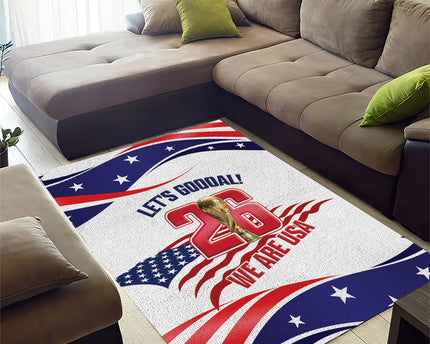 United States 2026 Soccer Area Rug We Are USA Go Champions Flag Waves