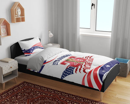 United States 2026 Soccer Bedding Set We Are USA Go Champions Flag Waves