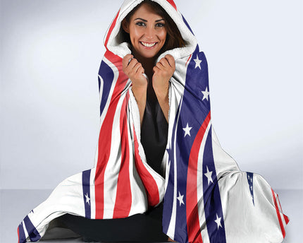United States 2026 Soccer Hooded Blanket We Are USA Go Champions Flag Waves