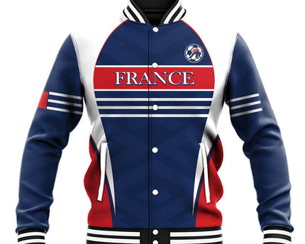 Custom France Football Baseball Jacket Summer 2024 Les Bleues