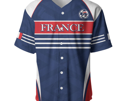 Custom France Football Baseball Jersey Summer 2024 Les Bleues