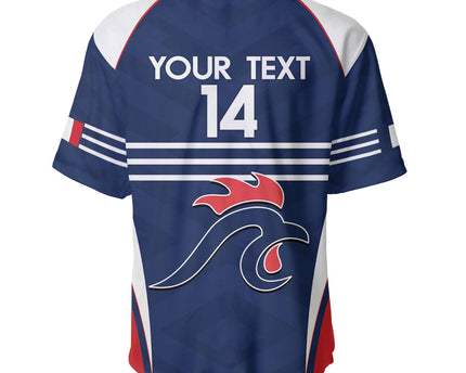 Custom France Football Baseball Jersey Summer 2024 Les Bleues