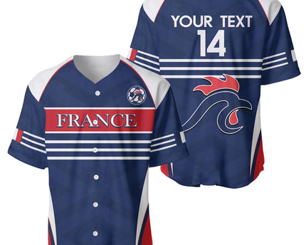 Custom France Football Baseball Jersey Summer 2024 Les Bleues