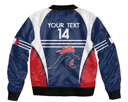 Custom France Football Bomber Jacket Summer 2024 Les Bleues