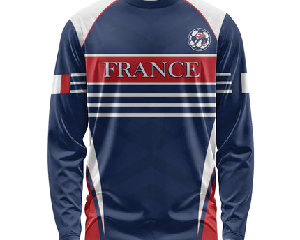 Custom France Football Long Sleeve Shirt Summer 2024 Les Bleues