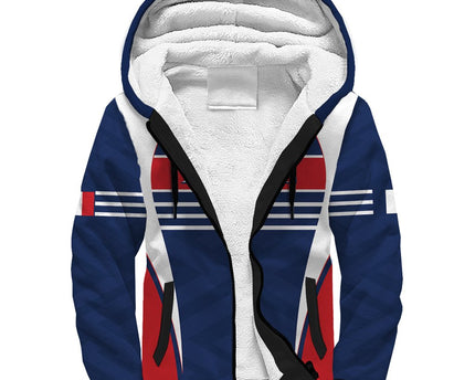Custom France Football Sherpa Hoodie Summer 2024 Les Bleues