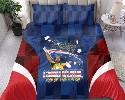 Vozinha Cabo Verde Football Bedding Set Tubaroes Azuis Man Of The Match