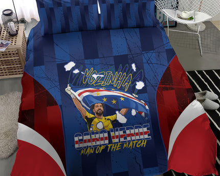 Vozinha Cabo Verde Football Bedding Set Tubaroes Azuis Man Of The Match