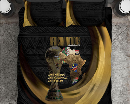 African Nations 2026 World Football Bedding Set We All Make History