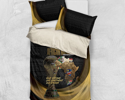 African Nations 2026 World Football Bedding Set We All Make History