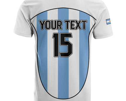 Custom Argentina Football T Shirt Vamos Vamos Argentina