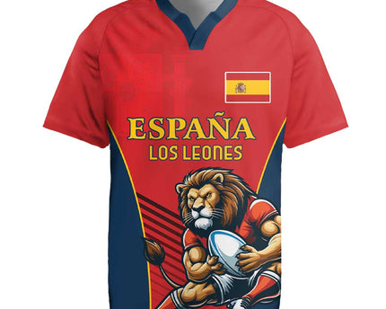Custom Spain Rugby Rugby Jersey Los Leones Lion Mascot